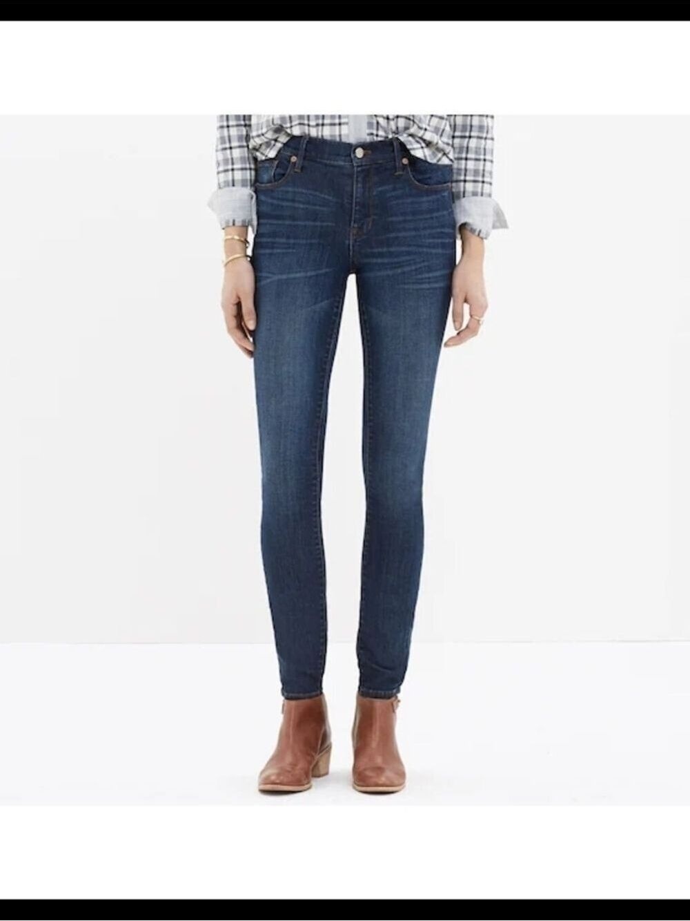 Madewell Women's Skinny Jeans Dark Blue Denim